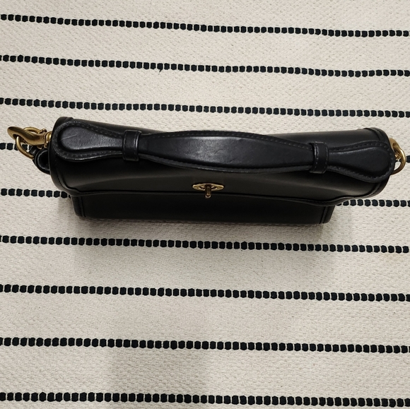 Vintage Coach Court Turnlock 9870 Leather Bag Black - Picture 8 of 13